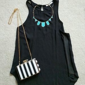 Black boutique tunic tank
